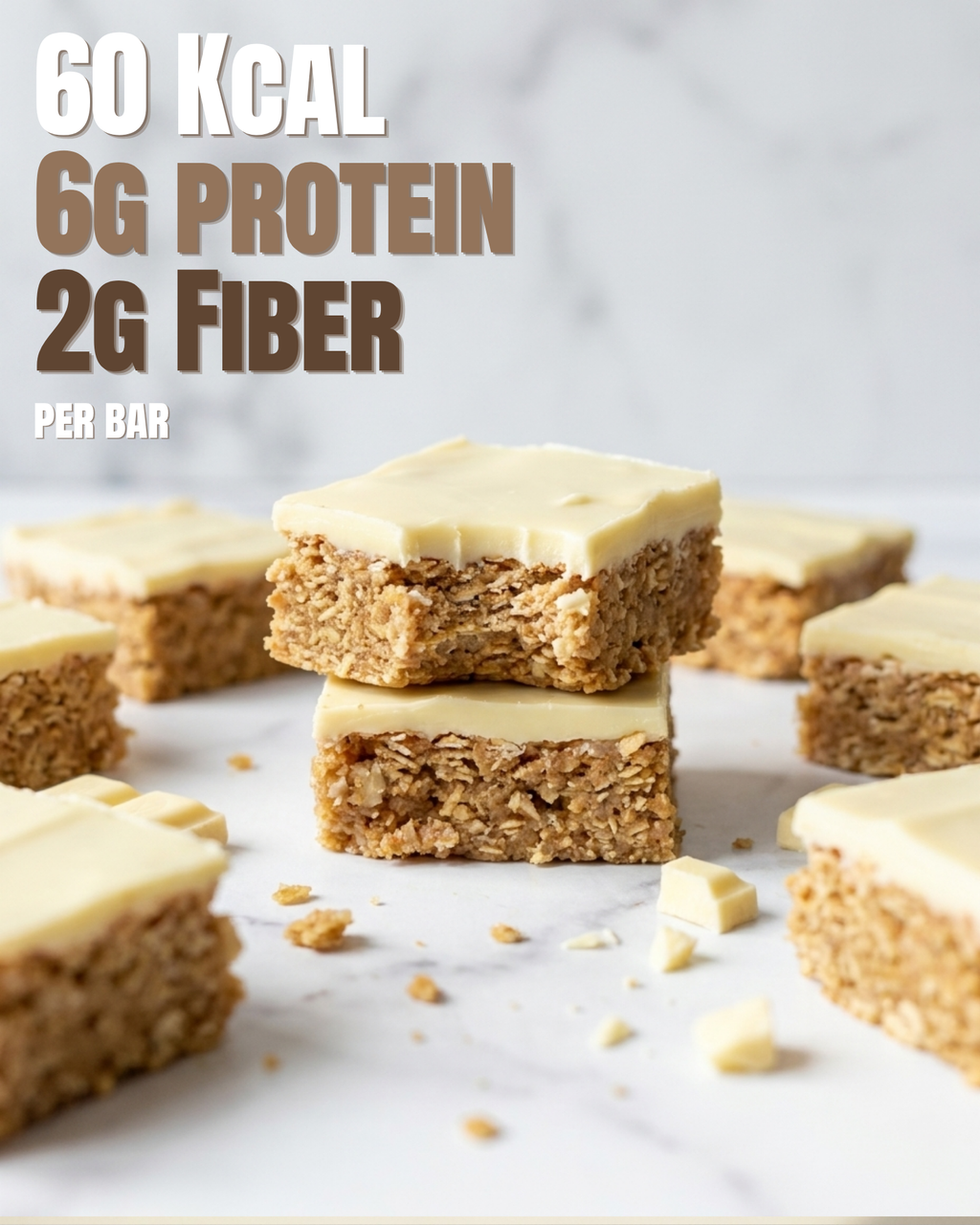 Classic White Chocolate Protein Flapjack, (6 Pieces)